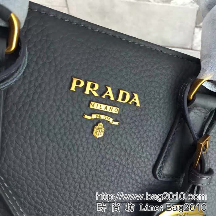 普拉達PRADA原單 最新爆款 1BD048 荔枝紋牛皮手提肩背包 PHY1078